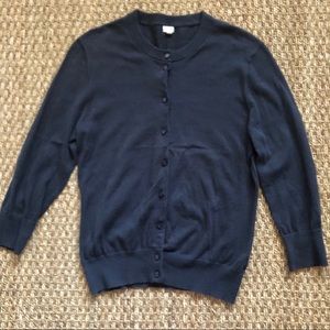 J crew charcoal gray cotton cardigan style 14041